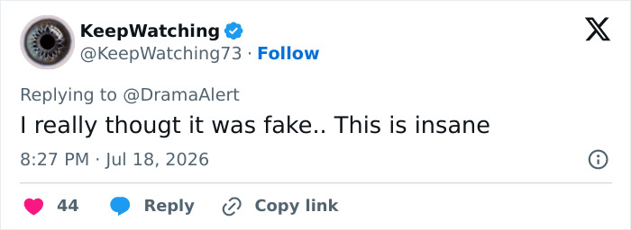 A social media comment expressing disbelief about a Florida student's meltdown on a cop for misgendering, seen in bodycam video. A social media comment expressing disbelief about a Florida student's meltdown on a cop for misgendering, seen in bodycam video.
