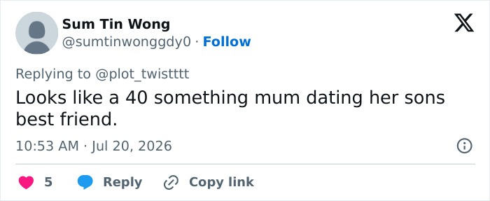 A tweet critiquing Kylie Jenner and Timothée Chalamet's World Cup appearance, likening her to a middle aged mother. A tweet critiquing Kylie Jenner and Timothée Chalamet's World Cup appearance, likening her to a middle aged mother.