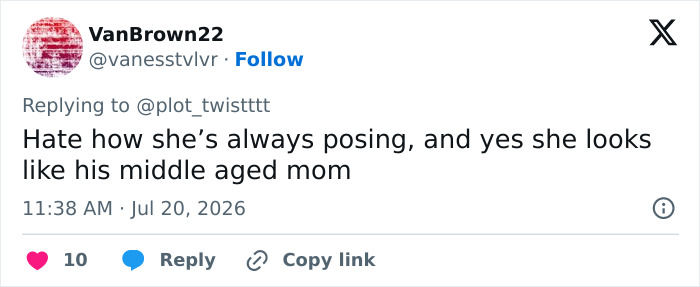 A tweet mocking Kylie Jenner and Timothée Chalamet's World Cup appearance, calling her a middle aged mom. A tweet mocking Kylie Jenner and Timothée Chalamet's World Cup appearance, calling her a middle aged mom.