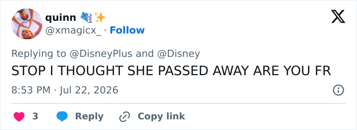 Screenshot of a tweet showing Disney sparks backlash after posting Julie Andrews portrait. Screenshot of a tweet showing Disney sparks backlash after posting Julie Andrews portrait.