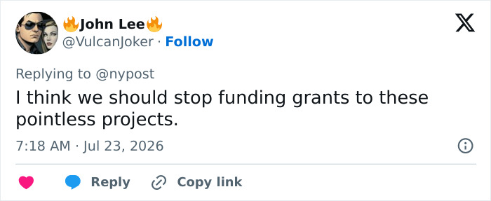 A tweet by John Lee about stopping funding for pointless projects, referencing the Mojave Desert discovery. A tweet by John Lee about stopping funding for pointless projects, referencing the Mojave Desert discovery.
