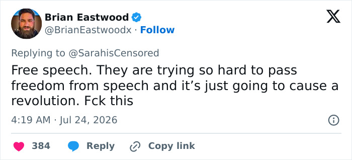 Screenshot of social media comment regarding free speech and a Minnesota mom after hurling racial slur at a child. Screenshot of social media comment regarding free speech and a Minnesota mom after hurling racial slur at a child.