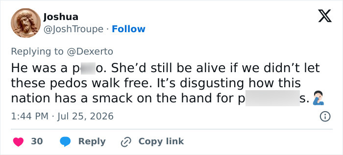 Tweet: Husband was a p***o. She'd still be alive. Discussing influencer fatally attacked by husband Tweet: Husband was a p***o. She'd still be alive. Discussing influencer fatally attacked by husband