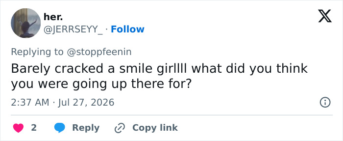 A woman on stage with Usher, creating an awkward reaction to his seductive moves. She breaks her silence with a savage post.