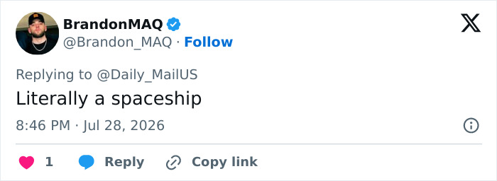 A tweet by BrandonMAQ stating the mystery object in NASA's Mars photo is literally a spaceship, fueling theories about life on Mars. A tweet by BrandonMAQ stating the mystery object in NASA's Mars photo is literally a spaceship, fueling theories about life on Mars.
