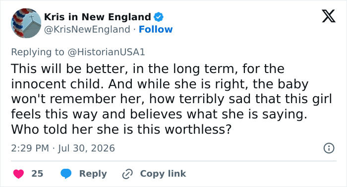 Screenshot of a social media comment expressing sadness and outrage about a video of giving up a baby. Screenshot of a social media comment expressing sadness and outrage about a video of giving up a baby.