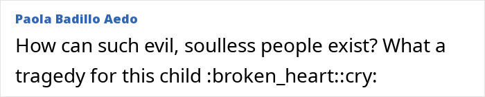 A comment expressing sorrow and calling the disappearance of the man a tragedy.