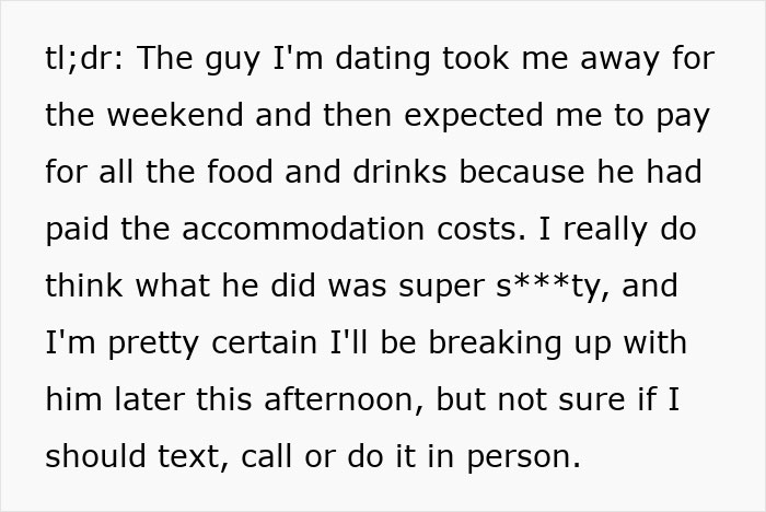 Woman Ends Things Before They Even Officially Start After One Trip With BF: “Lesson Learned” Woman Ends Things Before They Even Officially Start After One Trip With BF: “Lesson Learned”