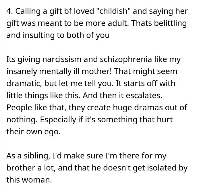 Woman Calls Boyfriend's Favorite Birthday Gift "Childish," His Twin Sister Doesn't Hold Back Woman Calls Boyfriend's Favorite Birthday Gift "Childish," His Twin Sister Doesn't Hold Back