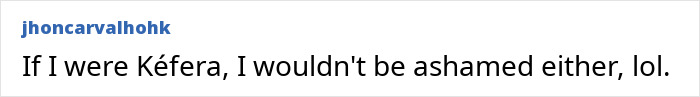 Netizen comment on influencer working out in a bikini, stating they wouldn't be ashamed like Kefera.