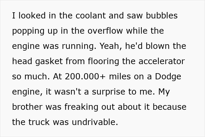 Failed Truck Purchase Turns Into Brothers' Rivalry, Proving Older Bro’s Desire To Needlessly Compete Failed Truck Purchase Turns Into Brothers' Rivalry, Proving Older Bro’s Desire To Needlessly Compete