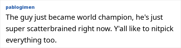 A comment by pablogimen about the World Cup hero's treatment of girlfriend and female fans. A comment by pablogimen about the World Cup hero's treatment of girlfriend and female fans.