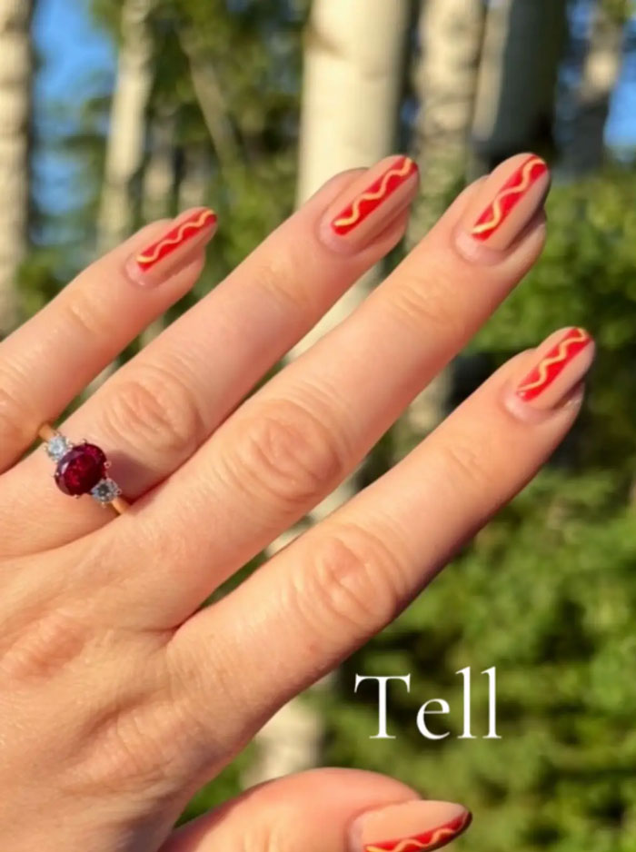 Woman Gets Engaged While Having Hot Dog Nails, Others Share Their Manicures To Make Her Feel Less Alone Woman Gets Engaged While Having Hot Dog Nails, Others Share Their Manicures To Make Her Feel Less Alone
