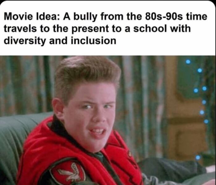 Meme of a bully from the 80s-90s, showcasing humor from superior decades.