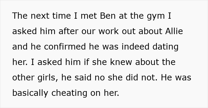 Guy Exposed As A Chronic Cheater, Can't Understand Why Gym Buddy Said Goodbye To Their Friendship Guy Exposed As A Chronic Cheater, Can't Understand Why Gym Buddy Said Goodbye To Their Friendship