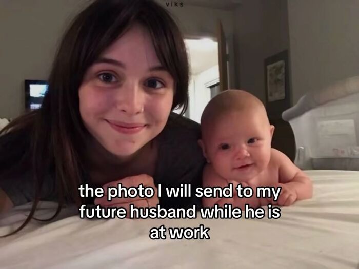 A woman and baby pose for a photo, a relatable meme about a cute baby.