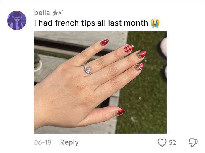 Woman Gets Engaged While Having Hot Dog Nails, Others Share Their Manicures To Make Her Feel Less Alone Woman Gets Engaged While Having Hot Dog Nails, Others Share Their Manicures To Make Her Feel Less Alone