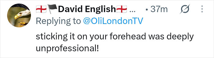 A social media post by David English about the Robbie Williams World Cup moment and white substance on the mic. A social media post by David English about the Robbie Williams World Cup moment and white substance on the mic.