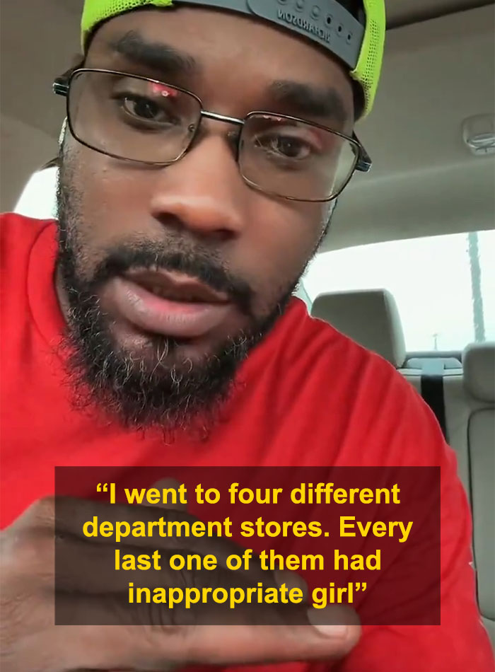 A dad explaining his challenging shopping trip for little girls' clothes at multiple department stores. A dad explaining his challenging shopping trip for little girls' clothes at multiple department stores.