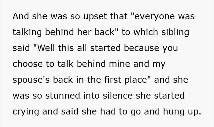 Text showing how a son's gossiping mom's horrible comments made everyone gasp.