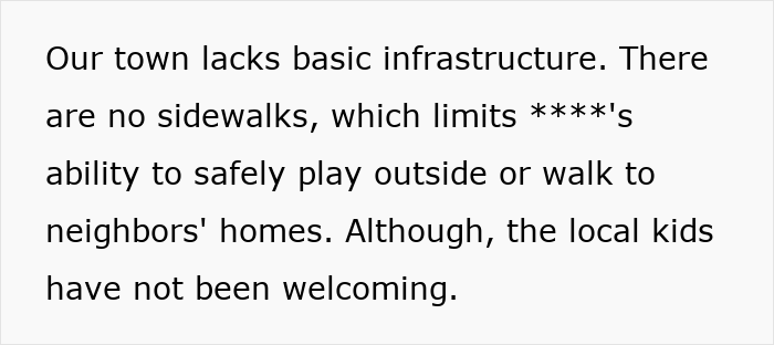 Text about mom tracking son's $6K and a $3K finder's fee, highlighting lack of infrastructure for children. Text about mom tracking son's $6K and a $3K finder's fee, highlighting lack of infrastructure for children.