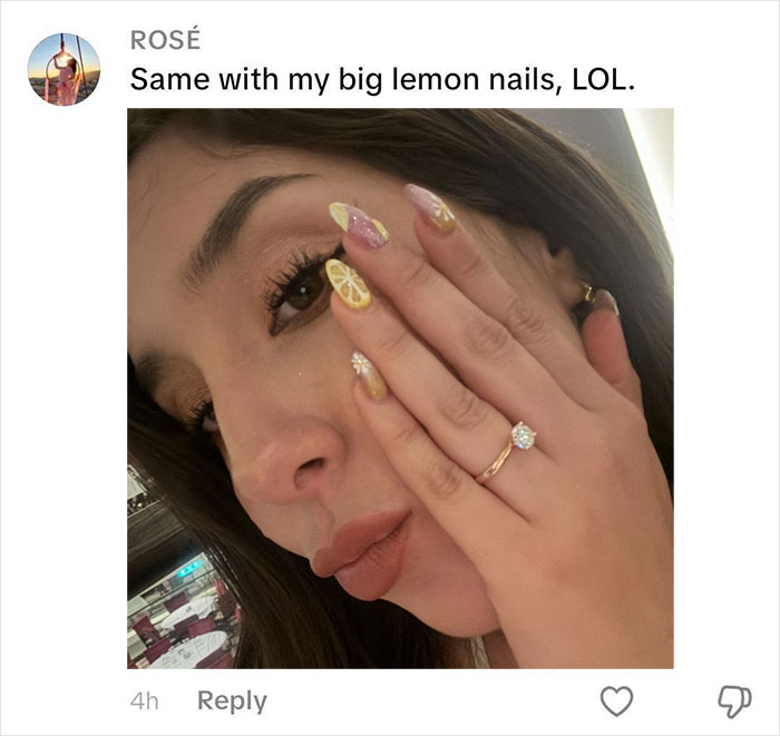 Woman Gets Engaged While Having Hot Dog Nails, Others Share Their Manicures To Make Her Feel Less Alone Woman Gets Engaged While Having Hot Dog Nails, Others Share Their Manicures To Make Her Feel Less Alone