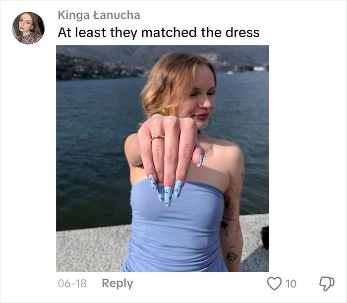 Woman Gets Engaged While Having Hot Dog Nails, Others Share Their Manicures To Make Her Feel Less Alone Woman Gets Engaged While Having Hot Dog Nails, Others Share Their Manicures To Make Her Feel Less Alone