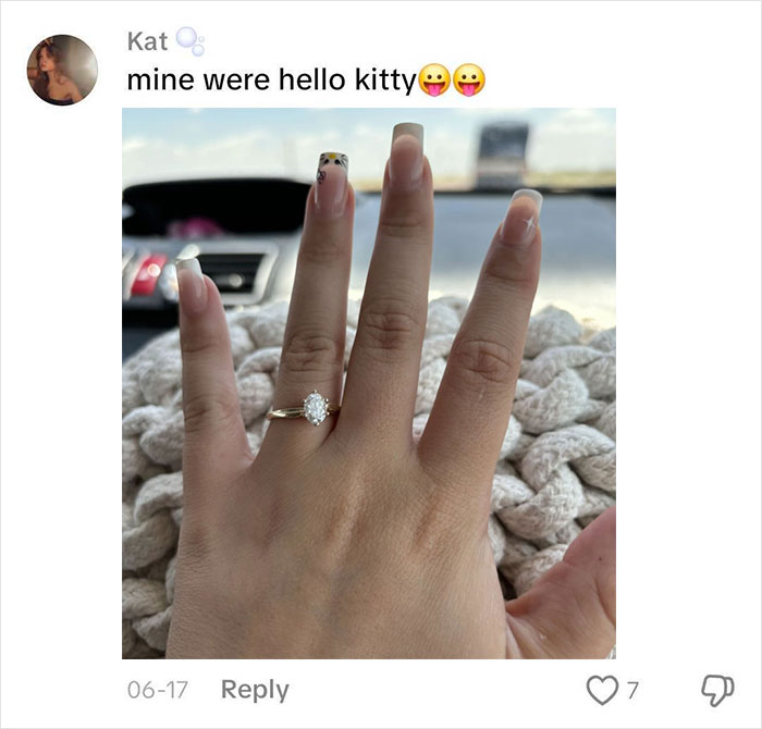 Woman Gets Engaged While Having Hot Dog Nails, Others Share Their Manicures To Make Her Feel Less Alone Woman Gets Engaged While Having Hot Dog Nails, Others Share Their Manicures To Make Her Feel Less Alone