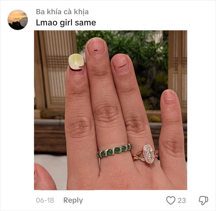 Woman Gets Engaged While Having Hot Dog Nails, Others Share Their Manicures To Make Her Feel Less Alone Woman Gets Engaged While Having Hot Dog Nails, Others Share Their Manicures To Make Her Feel Less Alone
