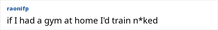 Netizens comment on an influencer working out in a bikini, comparing gym attire to home workout preferences.