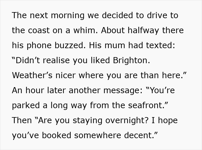Woman tracking son's location, sending texts about his whereabouts and plans.