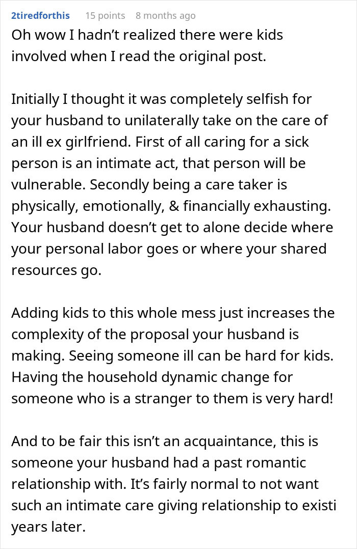 Husband Drops Everything To Help His Sick Ex Wife, Doesn't Care What His Current Wife Thinks Husband Drops Everything To Help His Sick Ex Wife, Doesn't Care What His Current Wife Thinks