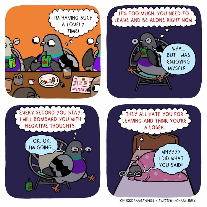 50 New Comics That Perfectly Capture What Anxiety Feels Like, Starring An Unexpected Hero: A Pigeon
