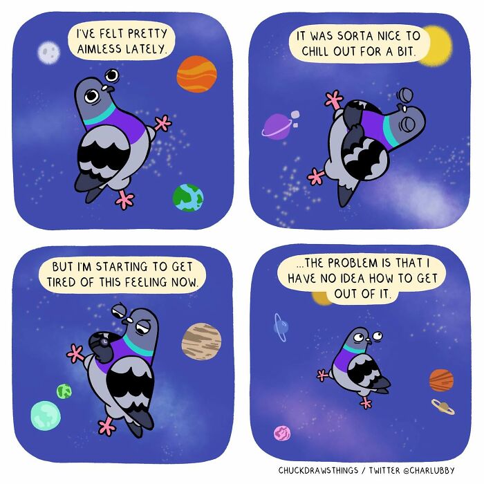 50 New Comics That Perfectly Capture What Anxiety Feels Like, Starring An Unexpected Hero: A Pigeon