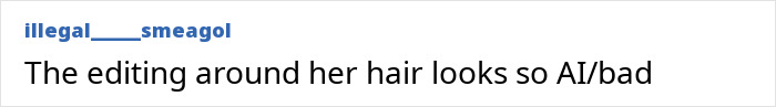 A comment about Playboy rebranding and bunnies makeover: The editing around her hair looks so AI/bad. A comment about Playboy rebranding and bunnies makeover: The editing around her hair looks so AI/bad.