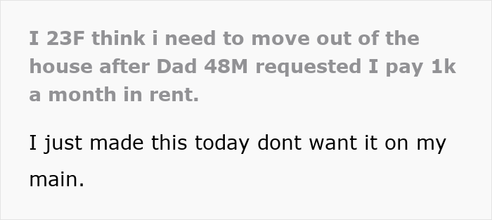 Dad Asks For $1K A Month While Daughter Covers Chores And Utilities, She Chooses The Door Instead Dad Asks For $1K A Month While Daughter Covers Chores And Utilities, She Chooses The Door Instead