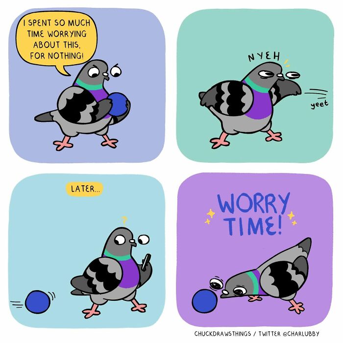 50 New Comics That Perfectly Capture What Anxiety Feels Like, Starring An Unexpected Hero: A Pigeon