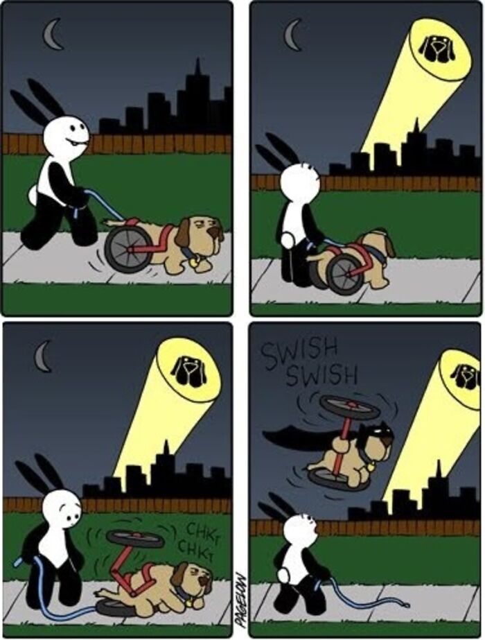 This Grumpy Dog In A Wheelchair Quietly Became One Of The Best Characters In Ryan Pagelow’s Buni Comics (34 Pics)