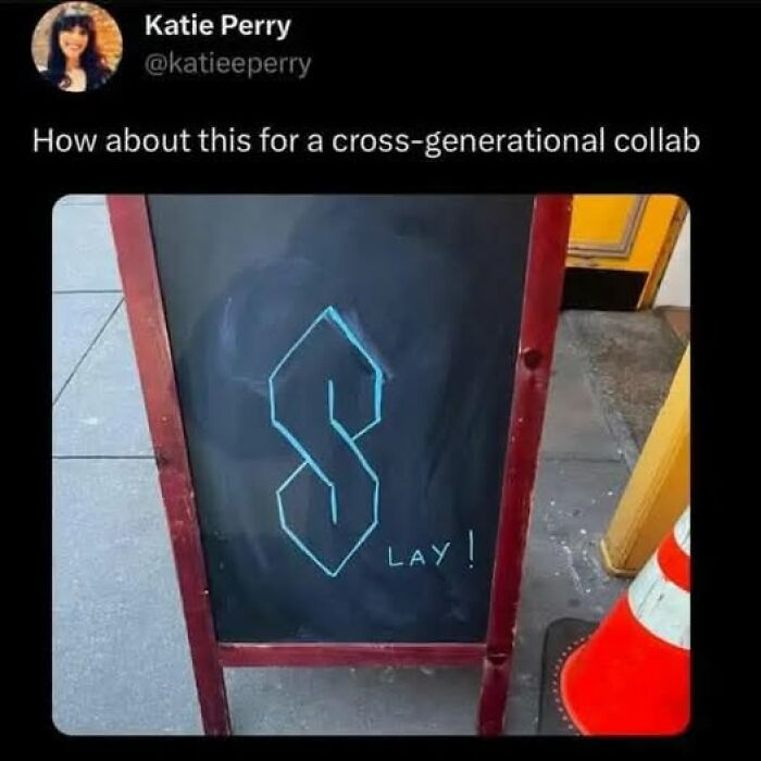 A chalkboard with the classic S symbol drawn on it, a nostalgic Gen X meme from school days.