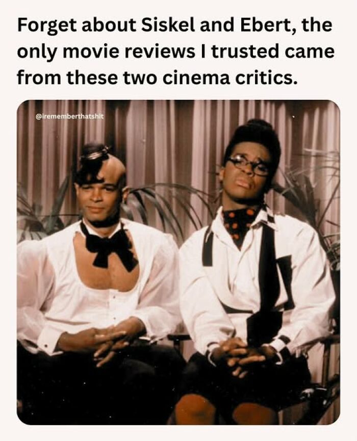 Movie critics Siskel and Ebert, trusted by Gen X for their cinematic reviews.