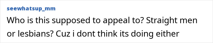 A comment asking who the Playboy rebranding and makeover of bunnies is supposed to appeal to. A comment asking who the Playboy rebranding and makeover of bunnies is supposed to appeal to.
