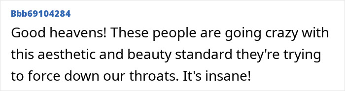 A social media comment from Bbb69104284 about a woman’s cosmetic procedure risks. A social media comment from Bbb69104284 about a woman’s cosmetic procedure risks.