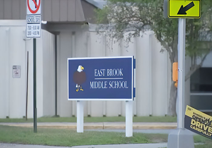 East Brook Middle School in New Jersey, where a yearbook baby photo sparked uproar and an investigation.