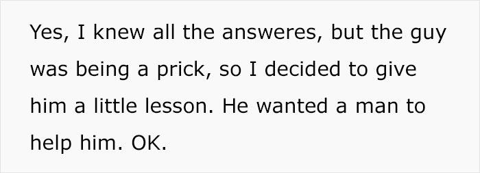Customer Asks For A Man Instead, Gets A Lesson He Won't Forget Customer Asks For A Man Instead, Gets A Lesson He Won't Forget