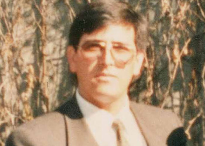 Portrait of an older man, possibly involved in the case of a 20YO man's horrific fate and a stray dog.