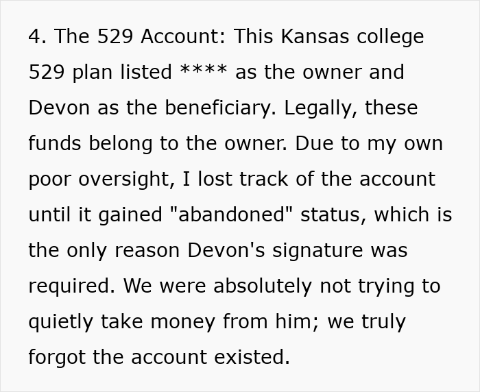 A Mom's detailing of the 529 Account and the son's long-lost money situation. A Mom's detailing of the 529 Account and the son's long-lost money situation.
