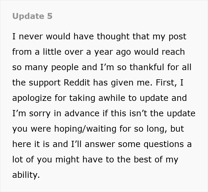 An update about the ongoing situation with the step-dad and the spy camera in the room. An update about the ongoing situation with the step-dad and the spy camera in the room.