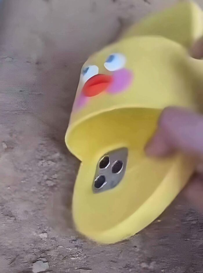 A yellow duck-shaped slipper is shown, potentially a part of hilarious posts from Xavier.