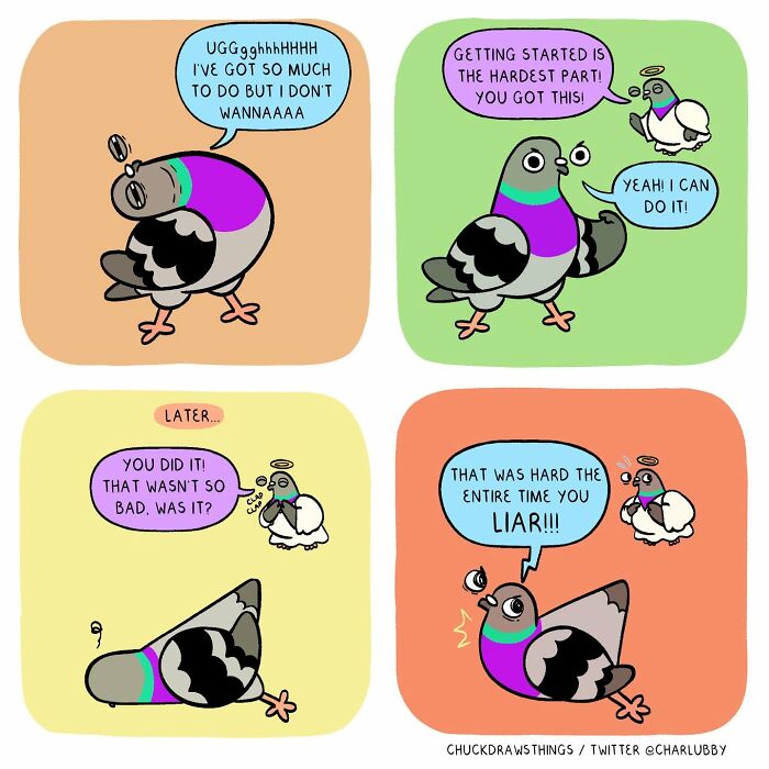 50 New Comics That Perfectly Capture What Anxiety Feels Like, Starring An Unexpected Hero: A Pigeon