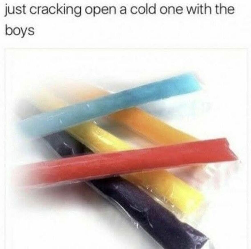 Colorful freezer pops, a classic treat that 90s babies might remember enjoying.